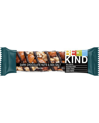 BEKIND BAR DARK CHOCOLATE, NUTS & SEA SALT 40GR (12st)