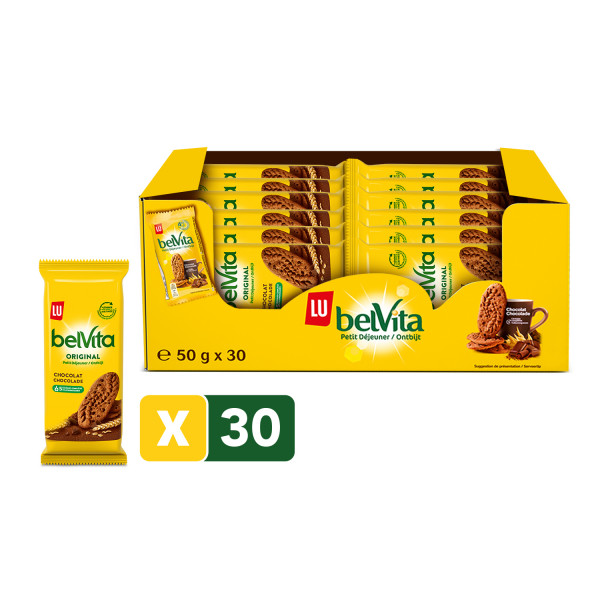 Lu Belvita chocolade 30x50gr Lu Belvita chocolade 30x50gr