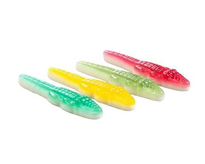 7 stick gekleurde krokodillen 1kg (halal)