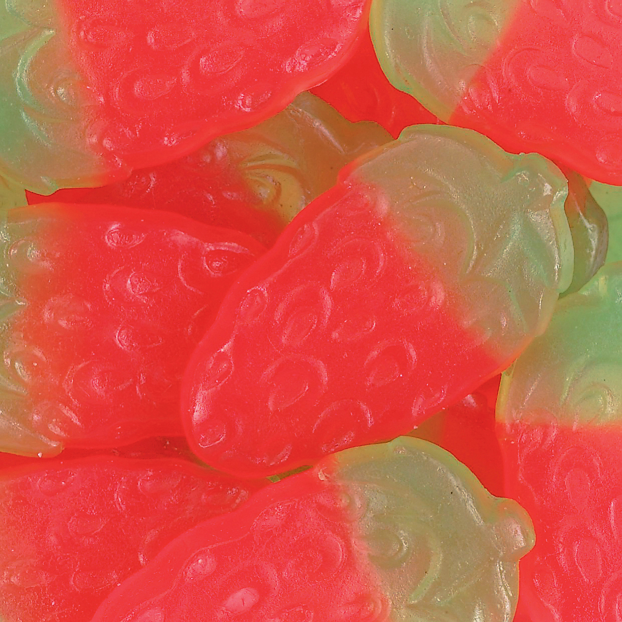 Haribo grote aardbeien bulk 3kg (veggie)